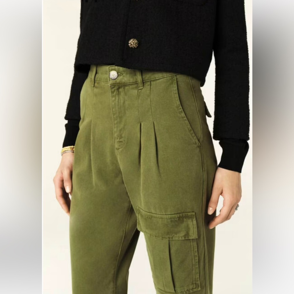 ba&sh Pantalon Maroon Pants Kaki - Picture 7 of 17